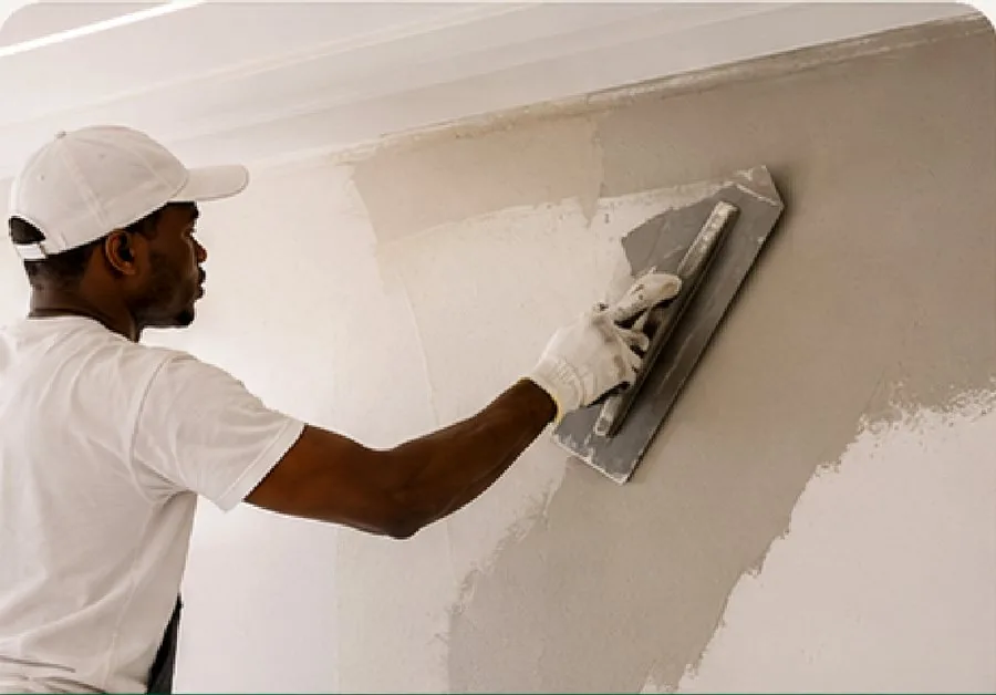 Skimming a wall to a smooth finish